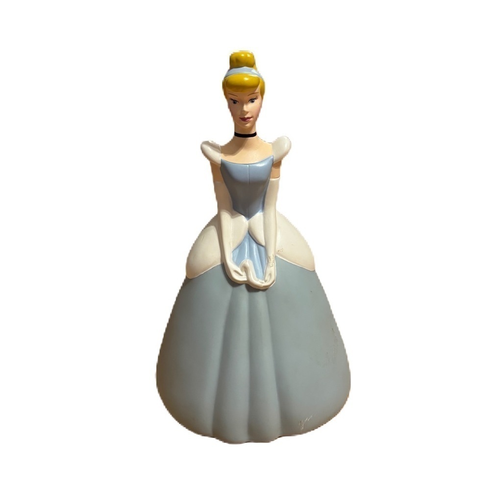 Vintage Disney Cinderella Coin Savings Bank Plastic Figurine 10" Tall
